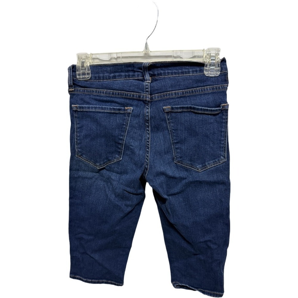 Frame Le Skinny De Jeanne Capri Bermuda Short Denim Jeans Size 27 Medium Wash - Picture 4 of 6